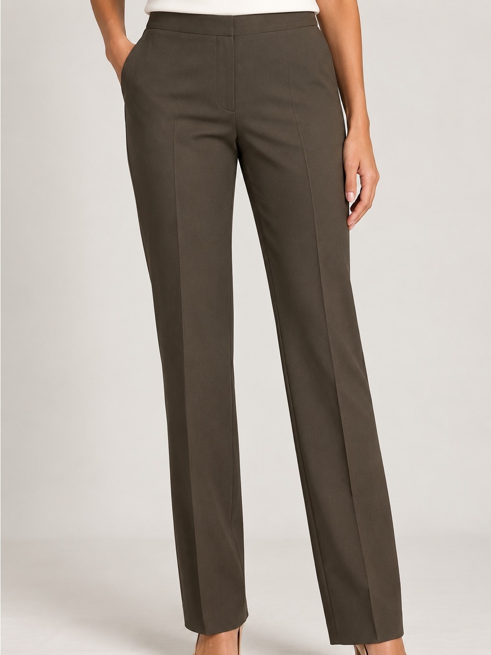 Lafayette 148 New York Womenβs Size 10 Granite Straight Leg Dress Pants NWT